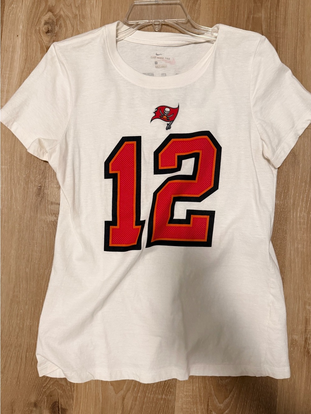 Nike Women's White Tee with Red & Black '12' Graphic